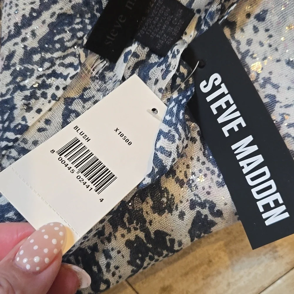 New Steve Madden Oversized Multi-Color Snake Print Scarf/Shawl/Wrap